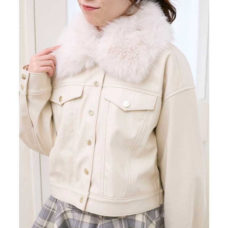 アイボリー | 2wayフェイクファーカラーブルゾン | MAJESTIC LEGON 