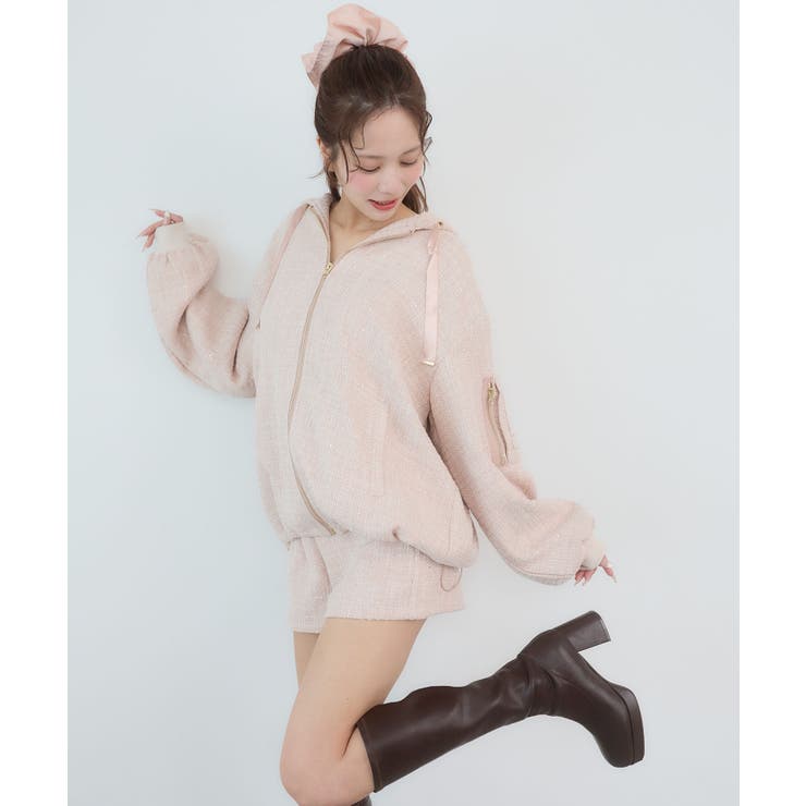 キラキラツイードミディブルゾン | MAJESTIC LEGON  | 詳細画像12 