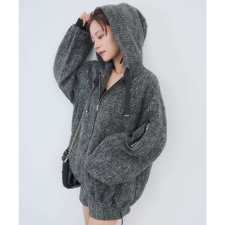 キラキラツイードミディブルゾン | MAJESTIC LEGON  | 詳細画像15 