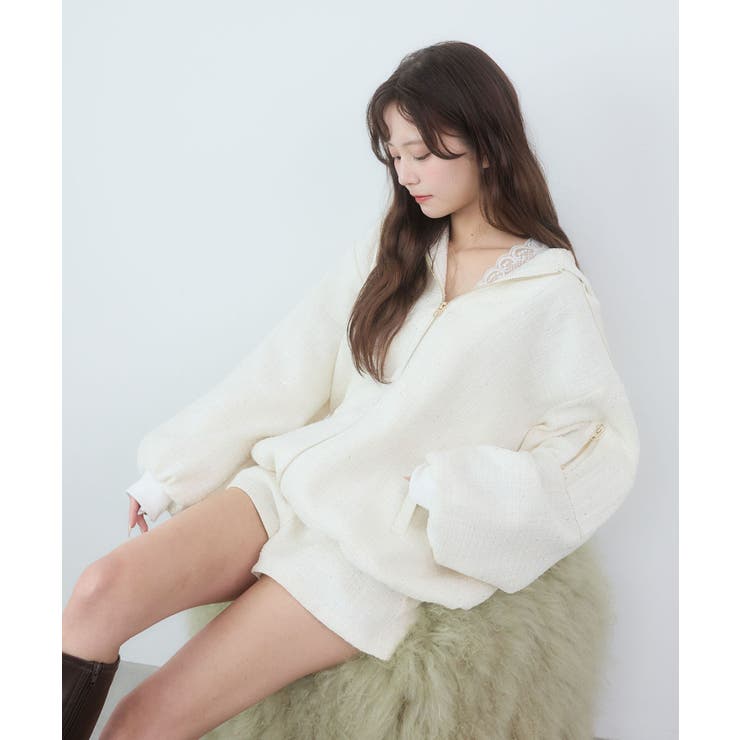 キラキラツイードミディブルゾン | MAJESTIC LEGON  | 詳細画像6 