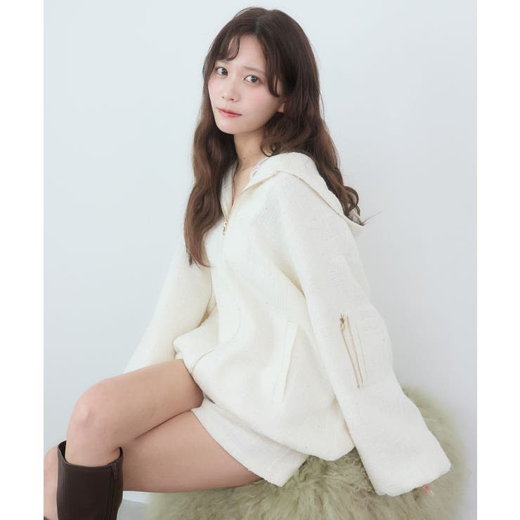 キラキラツイードミディブルゾン | MAJESTIC LEGON  | 詳細画像7 