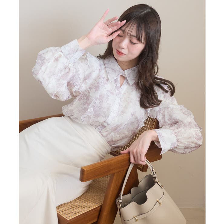 襟付きエアリーフリルブラウス | MAJESTIC LEGON  | 詳細画像14 