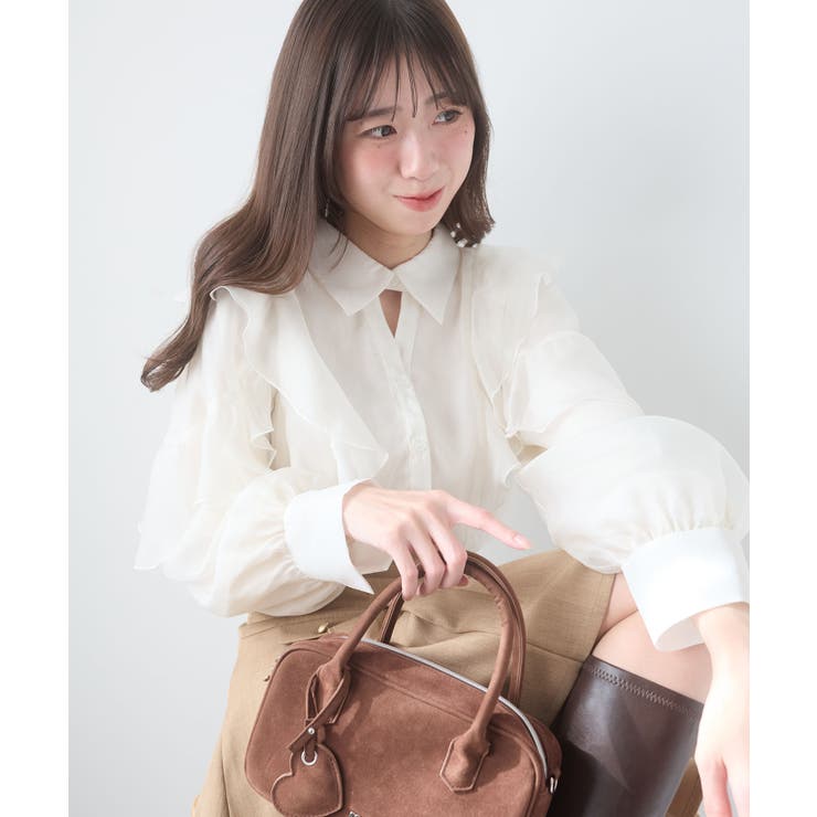 襟付きエアリーフリルブラウス | MAJESTIC LEGON  | 詳細画像24 