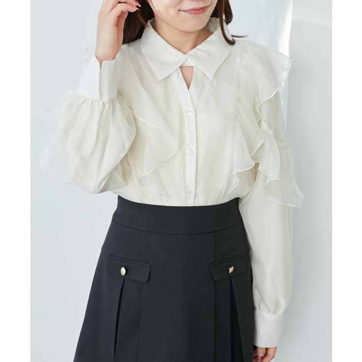 襟付きエアリーフリルブラウス | MAJESTIC LEGON  | 詳細画像28 