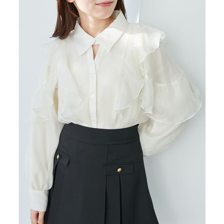 襟付きエアリーフリルブラウス | MAJESTIC LEGON  | 詳細画像29 