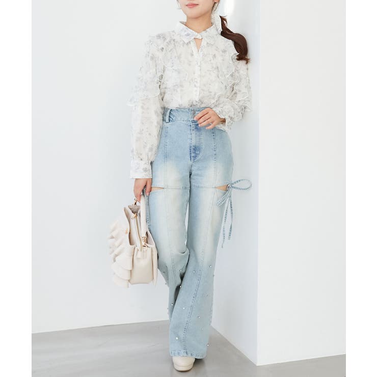 襟付きエアリーフリルブラウス | MAJESTIC LEGON  | 詳細画像3 