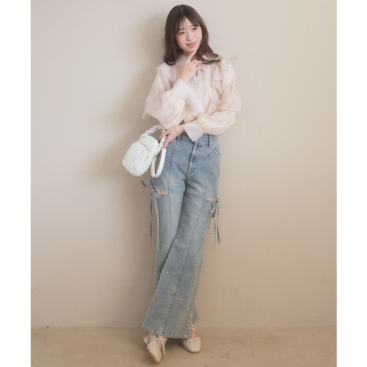 襟付きエアリーフリルブラウス | MAJESTIC LEGON  | 詳細画像33 