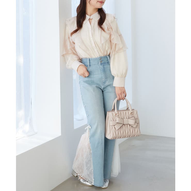 襟付きエアリーフリルブラウス | MAJESTIC LEGON  | 詳細画像35 