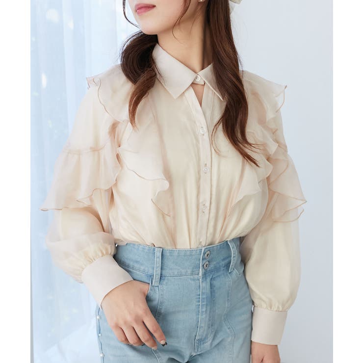 襟付きエアリーフリルブラウス | MAJESTIC LEGON  | 詳細画像38 