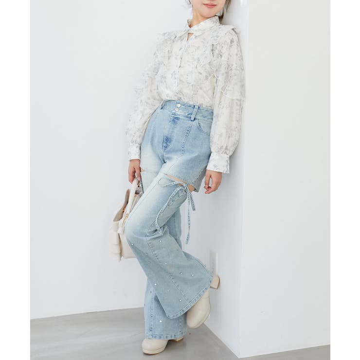 襟付きエアリーフリルブラウス | MAJESTIC LEGON  | 詳細画像4 