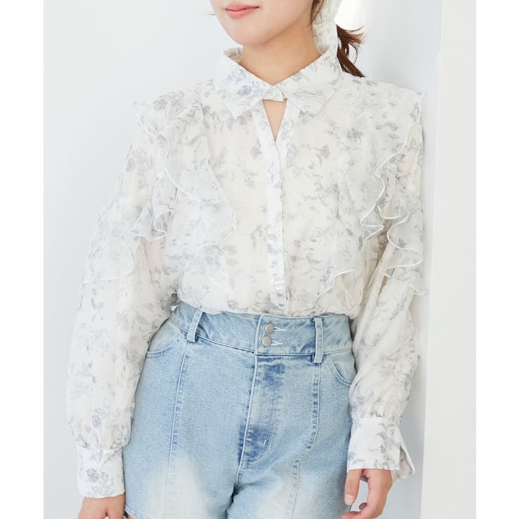 襟付きエアリーフリルブラウス | MAJESTIC LEGON  | 詳細画像6 