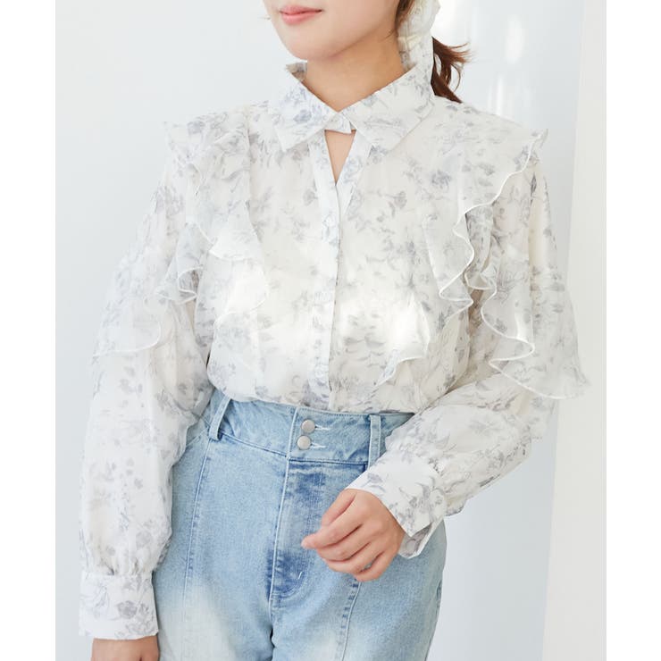 襟付きエアリーフリルブラウス | MAJESTIC LEGON  | 詳細画像7 