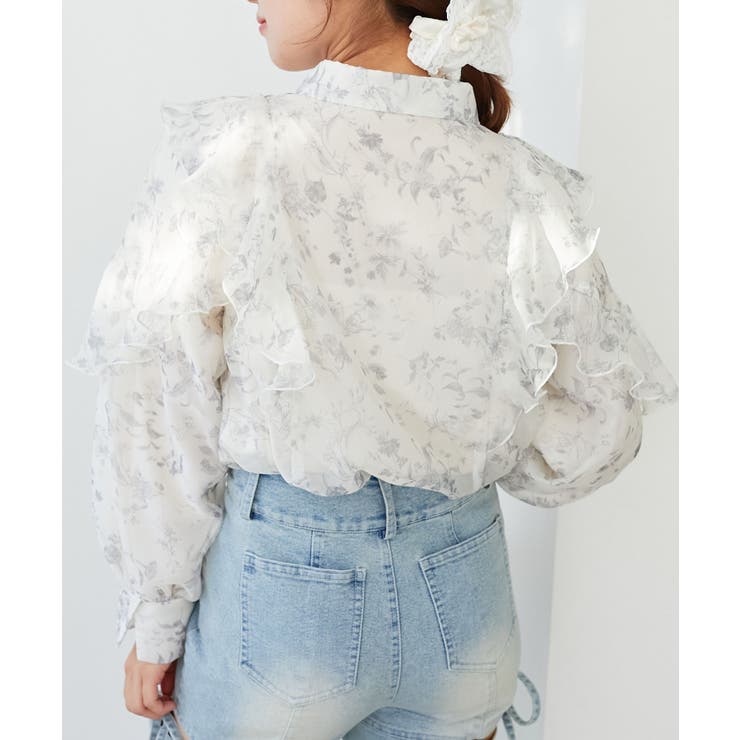 襟付きエアリーフリルブラウス | MAJESTIC LEGON  | 詳細画像8 