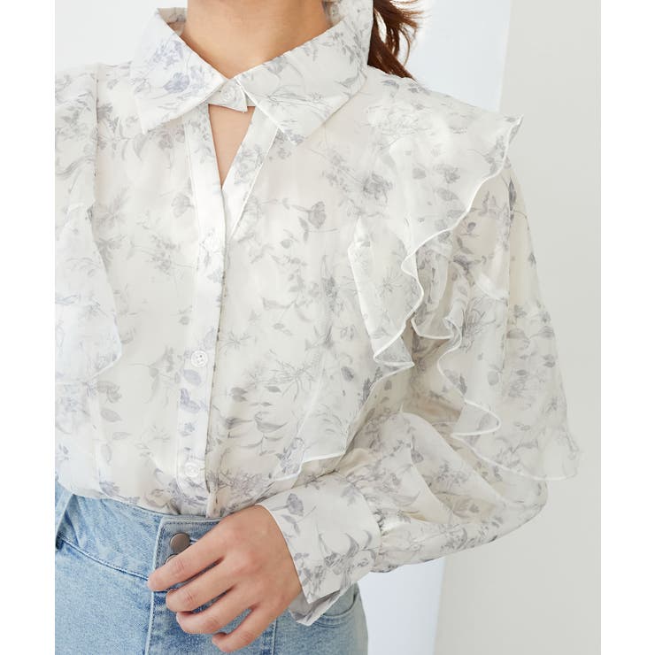 襟付きエアリーフリルブラウス | MAJESTIC LEGON  | 詳細画像9 