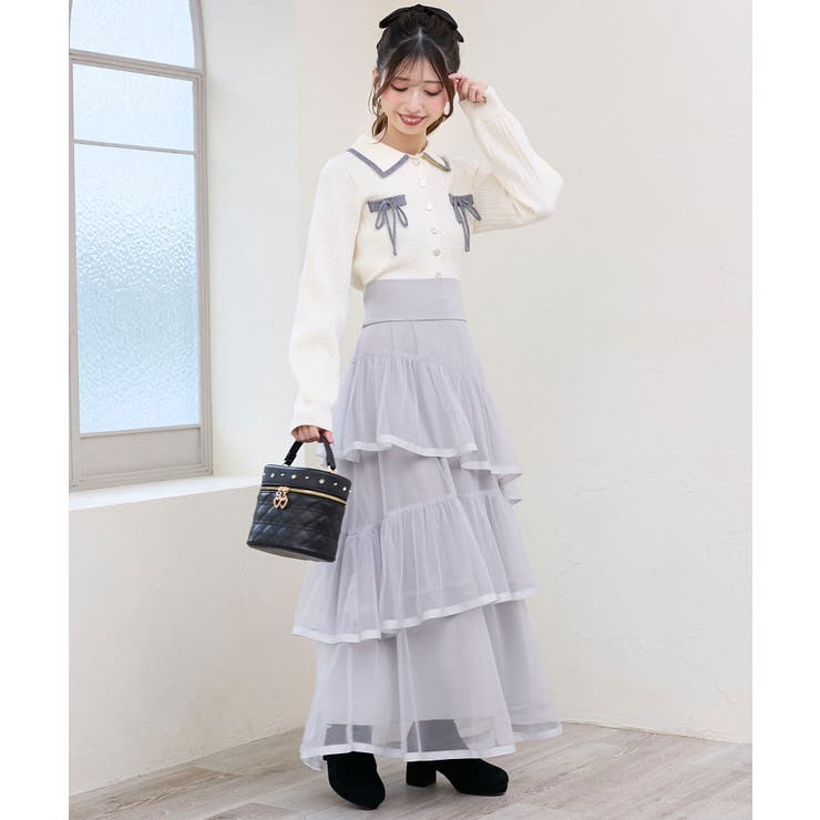 バックレースアップチュールスカート | MAJESTIC LEGON  | 詳細画像13 