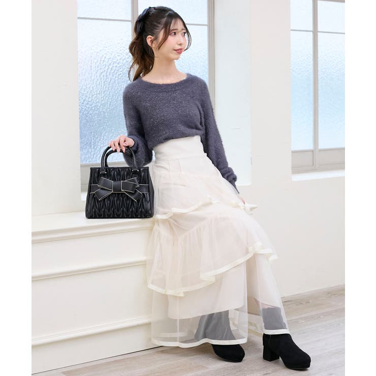 バックレースアップチュールスカート | MAJESTIC LEGON  | 詳細画像2 