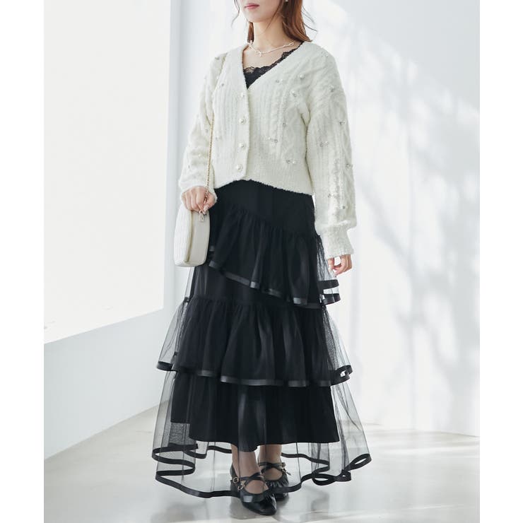 バックレースアップチュールスカート | MAJESTIC LEGON  | 詳細画像20 