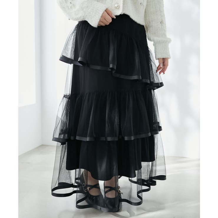 バックレースアップチュールスカート | MAJESTIC LEGON  | 詳細画像22 