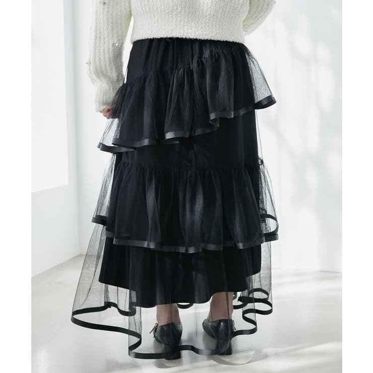 バックレースアップチュールスカート | MAJESTIC LEGON  | 詳細画像24 