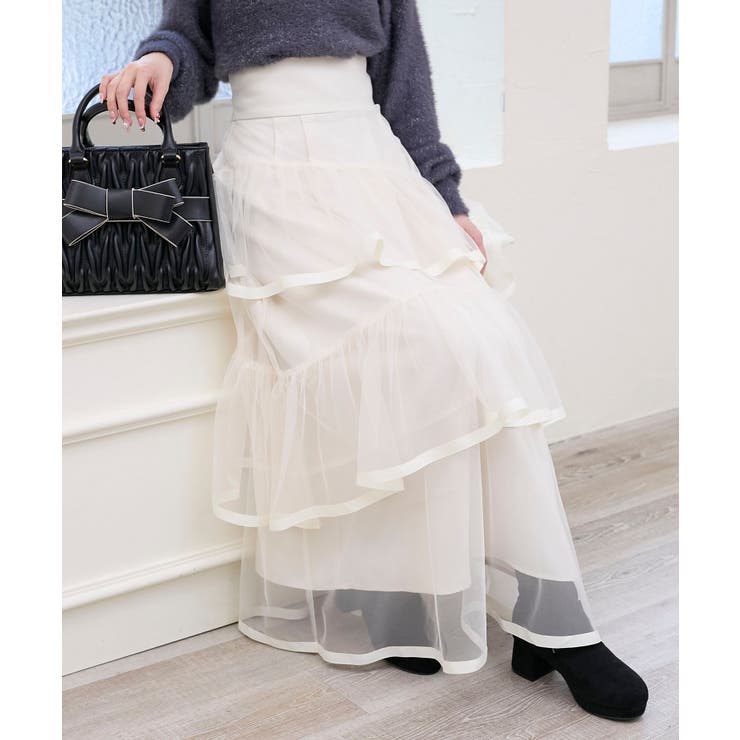 バックレースアップチュールスカート | MAJESTIC LEGON  | 詳細画像6 