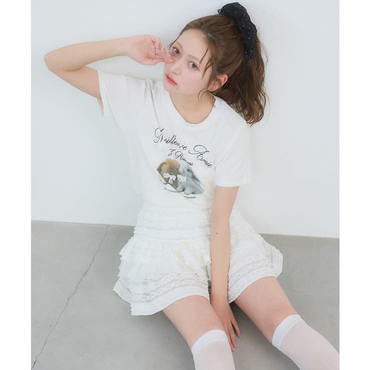 レースフリルティアードミニスカパン | MAJESTIC LEGON  | 詳細画像4 