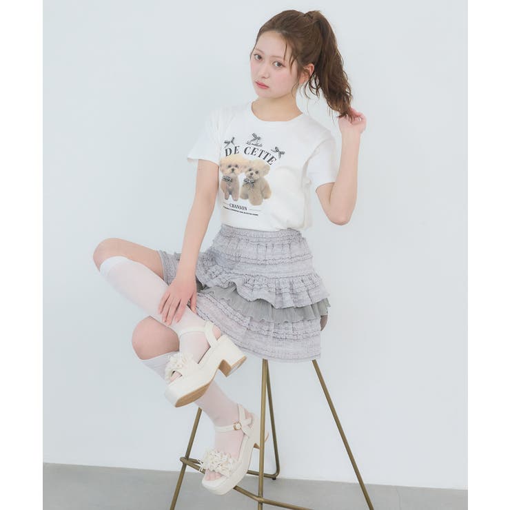 レースフリルティアードミニスカパン | MAJESTIC LEGON  | 詳細画像8 