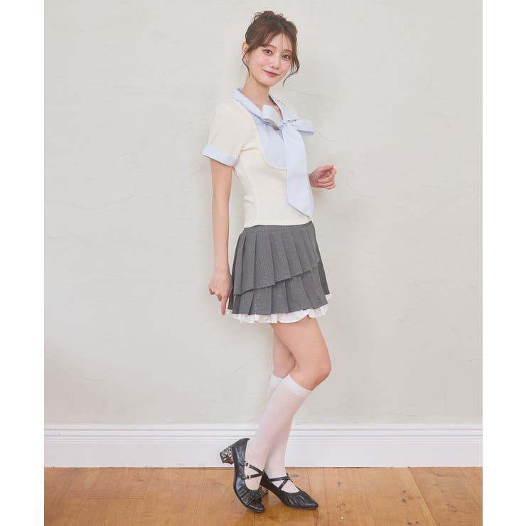 裾フリルプリーツミニスカパン | MAJESTIC LEGON  | 詳細画像7 