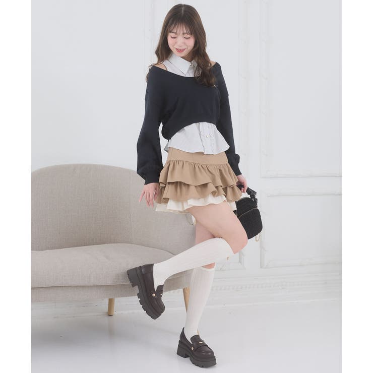 異素材ティアードミニスカパン | MAJESTIC LEGON  | 詳細画像6 