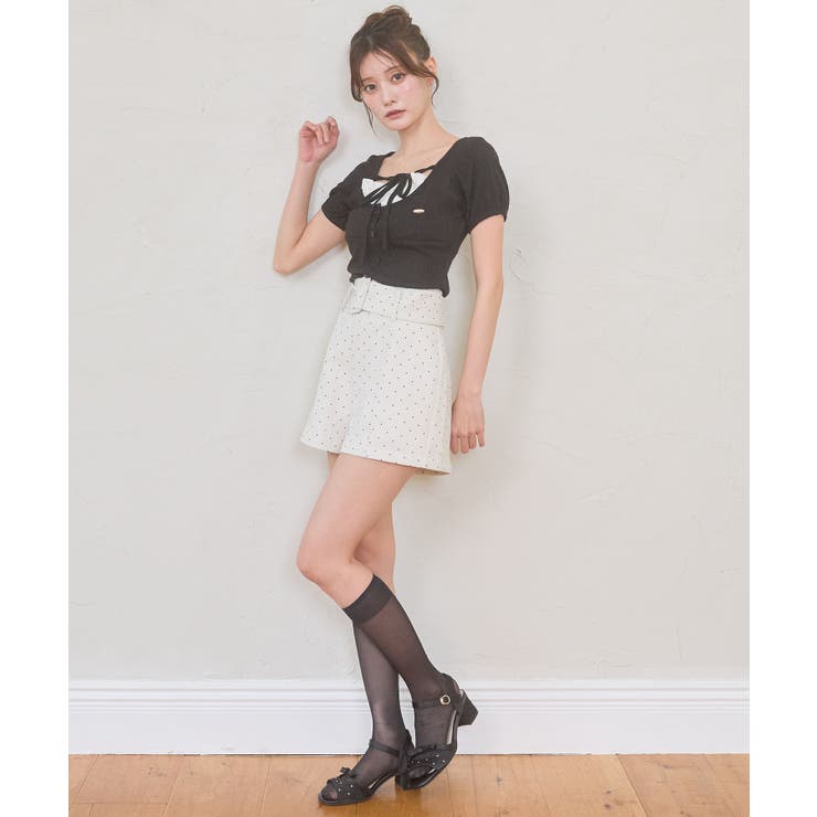 ベルトセットハイウエストショートパンツ | MAJESTIC LEGON  | 詳細画像3 