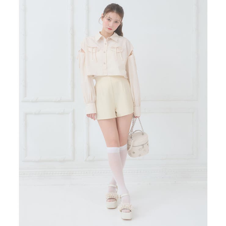 アイボリー | ハイウエストショートパンツ | MAJESTIC LEGON 