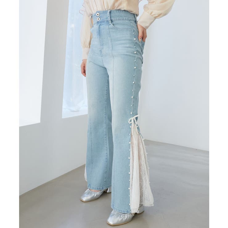 パール×レーススリットデニム | MAJESTIC LEGON  | 詳細画像10 