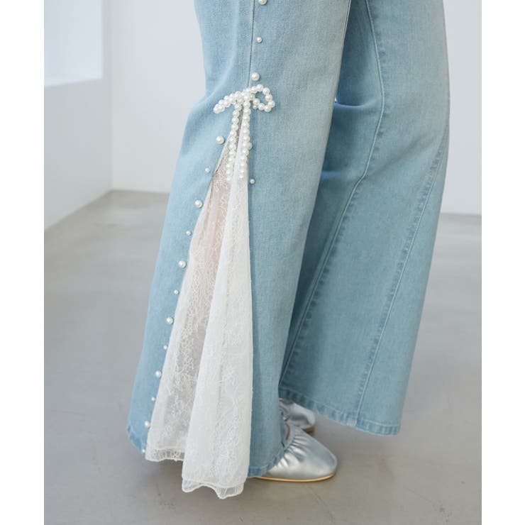 パール×レーススリットデニム | MAJESTIC LEGON  | 詳細画像12 