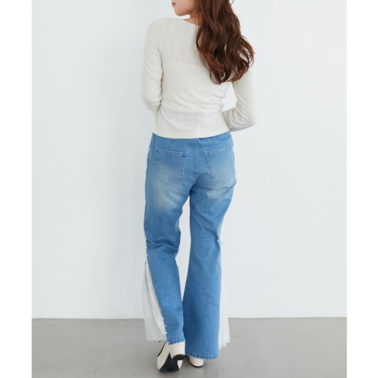 パール×レーススリットデニム | MAJESTIC LEGON  | 詳細画像17 