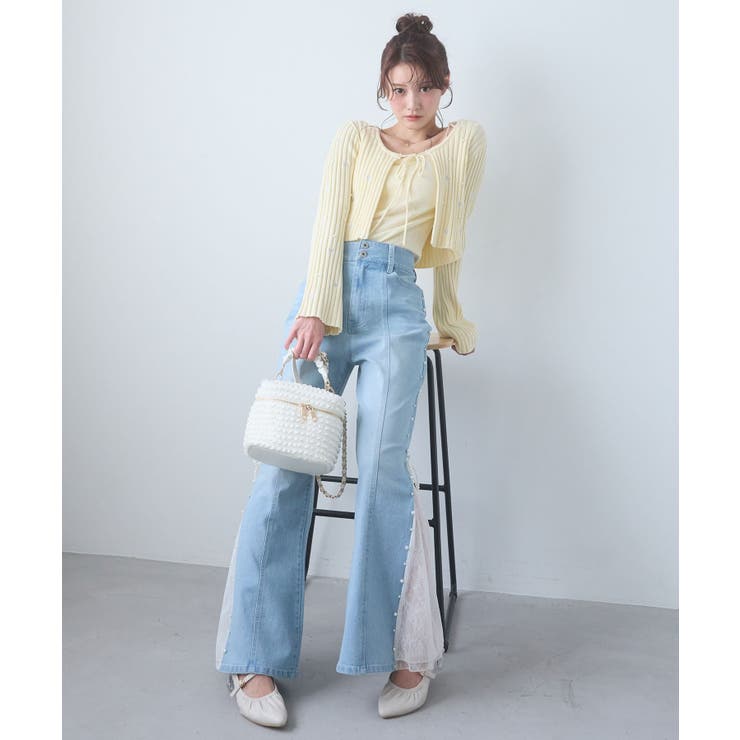 パール×レーススリットデニム | MAJESTIC LEGON  | 詳細画像2 