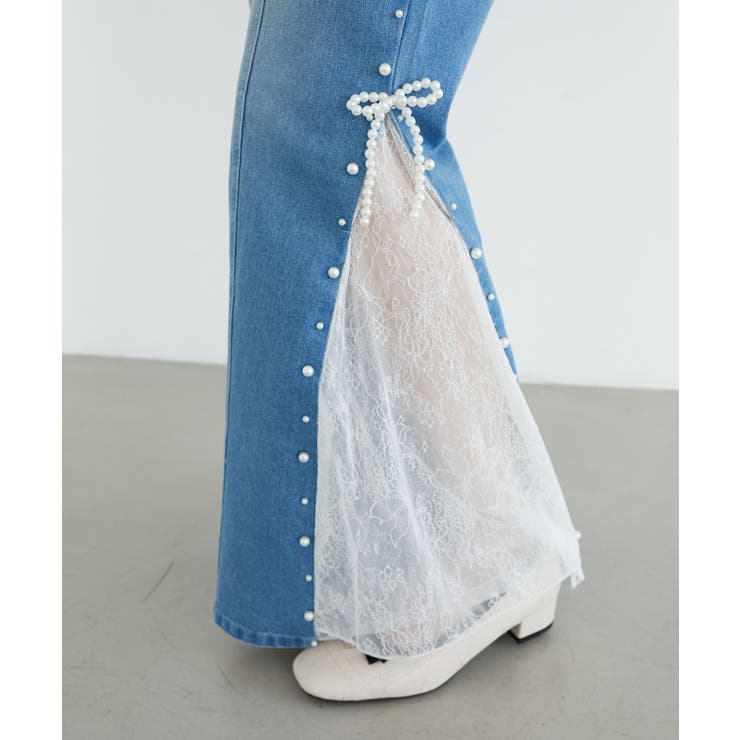 パール×レーススリットデニム | MAJESTIC LEGON  | 詳細画像21 