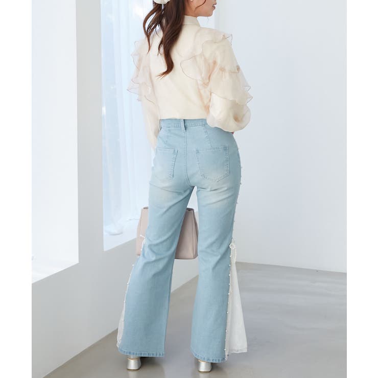 パール×レーススリットデニム | MAJESTIC LEGON  | 詳細画像8 