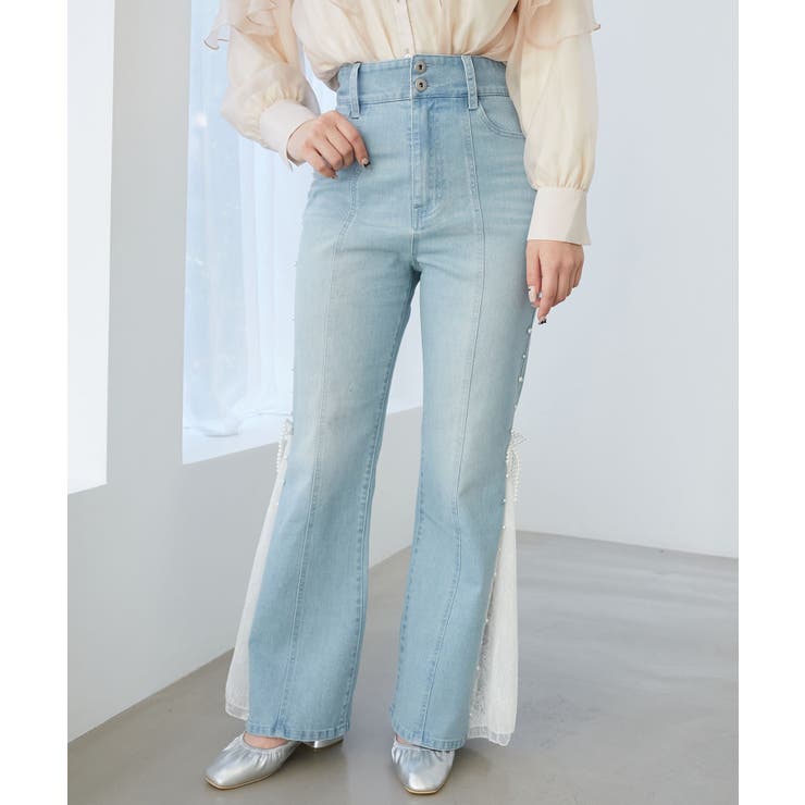 パール×レーススリットデニム | MAJESTIC LEGON  | 詳細画像9 