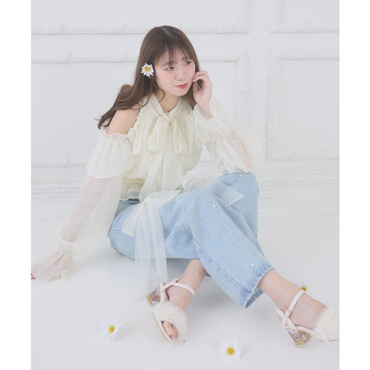 リボンブローチセットキラキラデニム | MAJESTIC LEGON  | 詳細画像1 