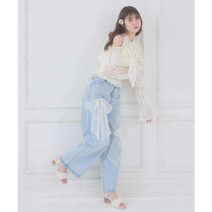 リボンブローチセットキラキラデニム | MAJESTIC LEGON  | 詳細画像3 