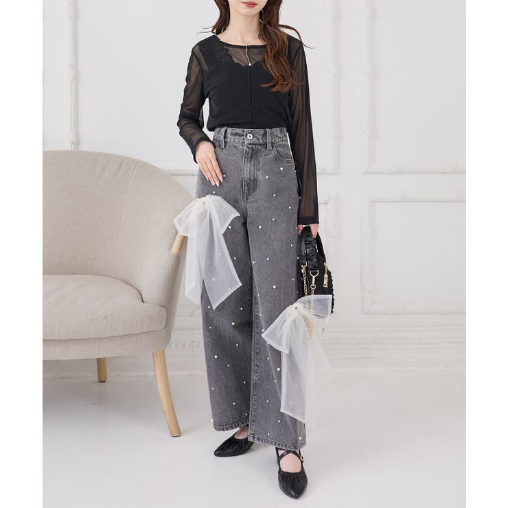 リボンブローチセットキラキラデニム | MAJESTIC LEGON  | 詳細画像6 