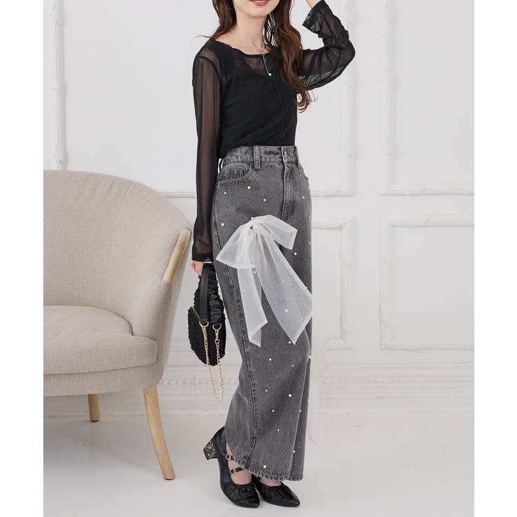 リボンブローチセットキラキラデニム | MAJESTIC LEGON  | 詳細画像7 