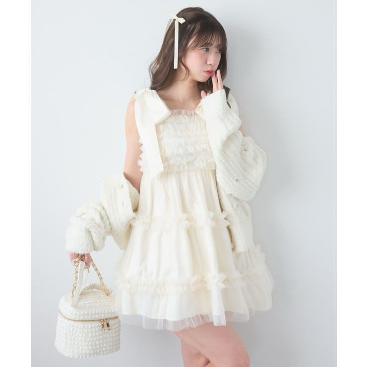 ∞フリルチュールミニワンピース | MAJESTIC LEGON  | 詳細画像1 