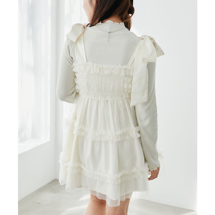 ∞フリルチュールミニワンピース | MAJESTIC LEGON  | 詳細画像18 