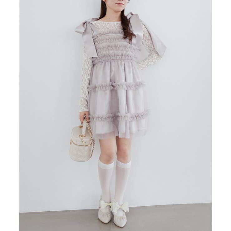 ∞フリルチュールミニワンピース | MAJESTIC LEGON  | 詳細画像21 