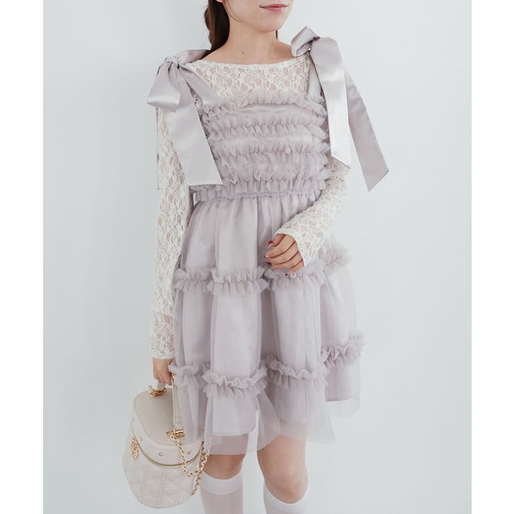 ∞フリルチュールミニワンピース | MAJESTIC LEGON  | 詳細画像24 