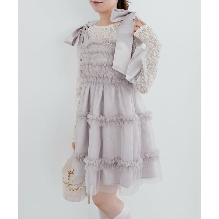 ∞フリルチュールミニワンピース | MAJESTIC LEGON  | 詳細画像25 