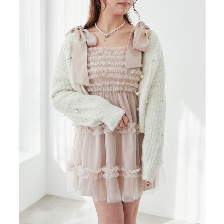 ∞フリルチュールミニワンピース | MAJESTIC LEGON  | 詳細画像32 