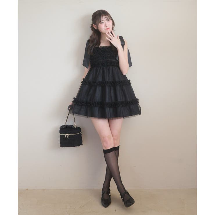 ∞フリルチュールミニワンピース | MAJESTIC LEGON  | 詳細画像36 