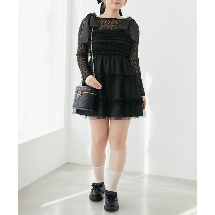 ∞フリルチュールミニワンピース | MAJESTIC LEGON  | 詳細画像37 