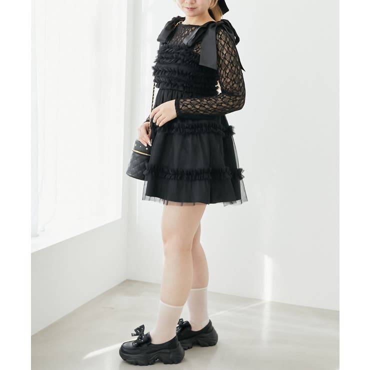 ∞フリルチュールミニワンピース | MAJESTIC LEGON  | 詳細画像38 